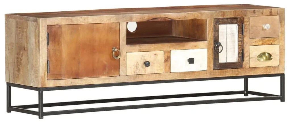 Móvel de TV 120x30x40 cm madeira recuperada maciça