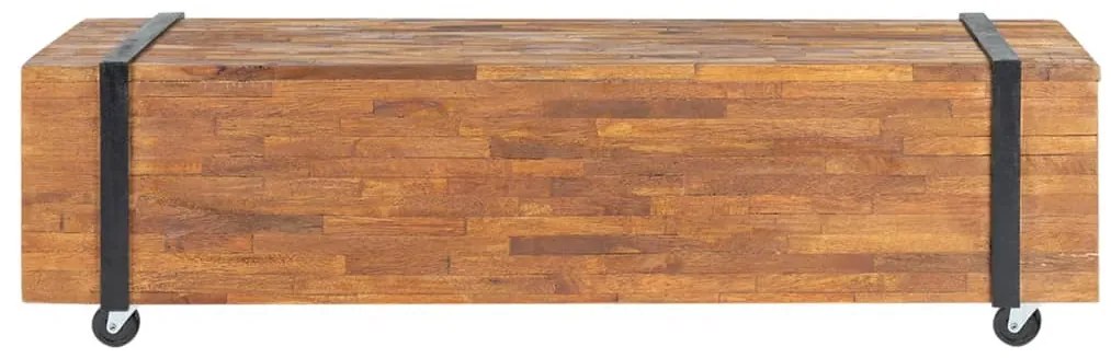 Suporte de TV 110x30x32,5 cm madeira de teca maciça