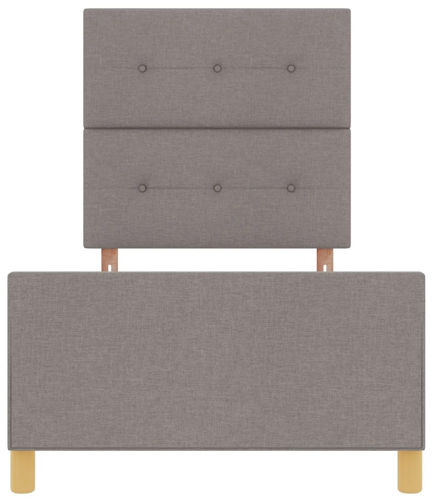 Estrutura de Cama vidaXL em Taupe, 90x190 cm, Tecido
