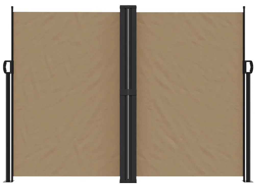 Toldo lateral retrátil 180x600 cm cinzento-acastanhado