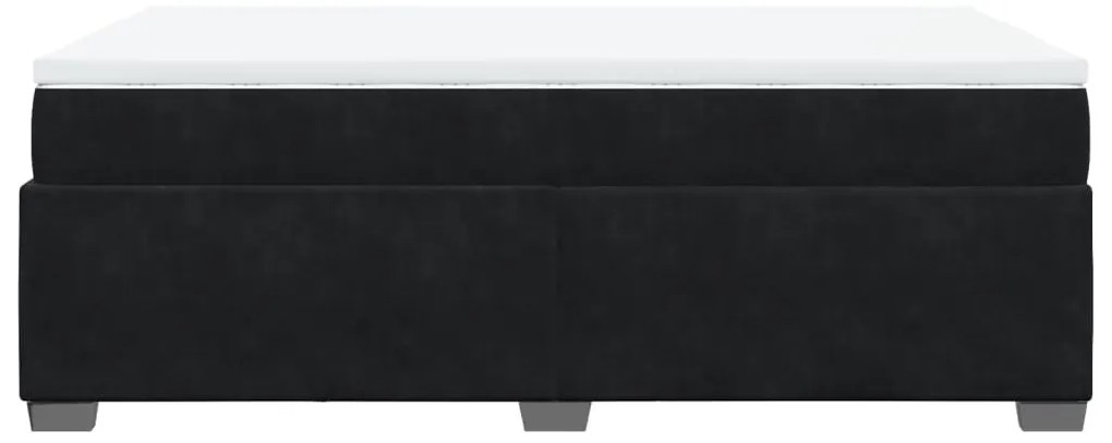 Cama boxspring com colchão 120x190 cm veludo preto