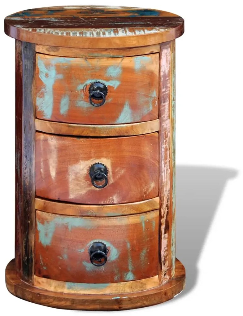 Armário com 3 gavetas madeira reciclada maciça