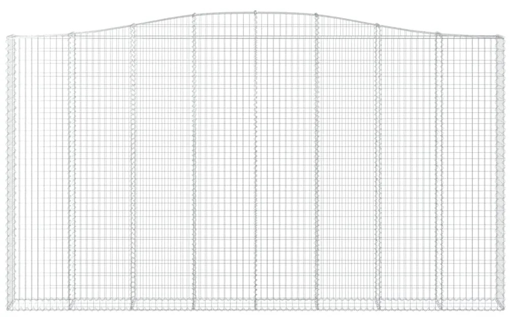 Cestos gabião arqueados 4pcs 400x30x220/240cm ferro galvanizado