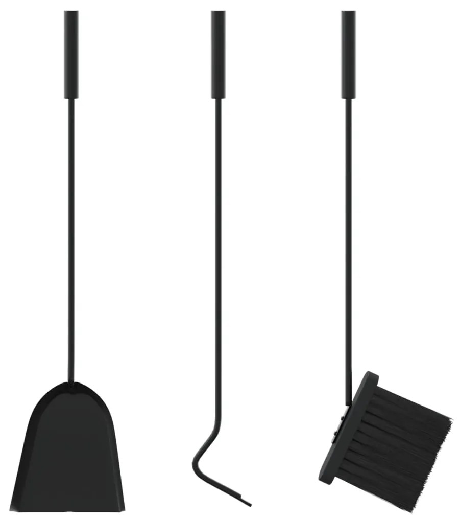 Conjunto de ferramentas para lareira 4 pcs 22x59 cm aço