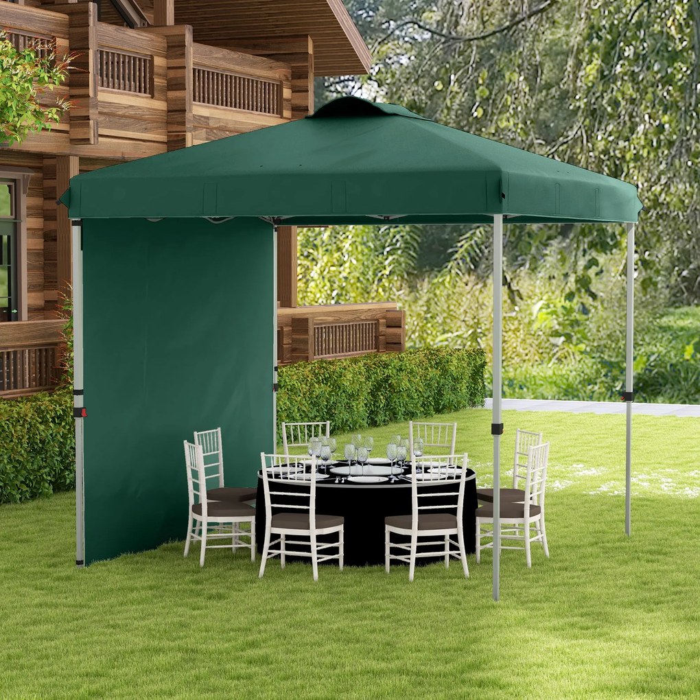 Outsunny Tenda Dobrável 2,5x2,5 m Altura Ajustável Tenda de Jardim com