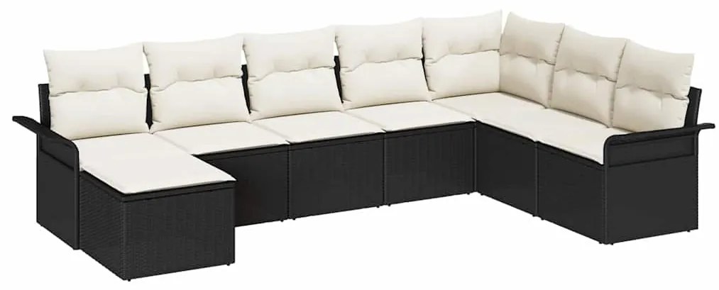 Conjunto de Sofá de Jardim vidaXL de 8 Peças com Almofadas em Rattan P