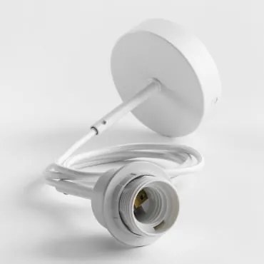 Cabo Para Candeeiro De Teto Em Polietileno Hannon Branco - Sklum