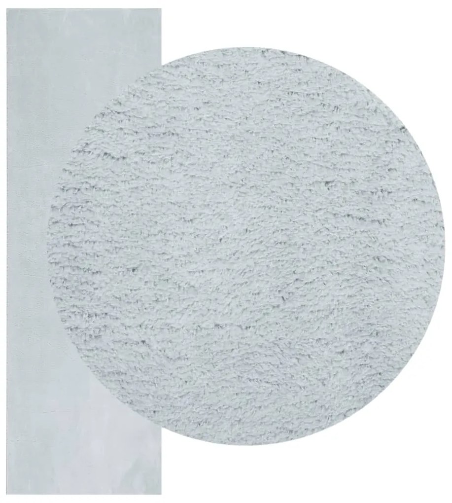 Tapete pelo curto macio e lavável HUARTE 80x250 cm azul