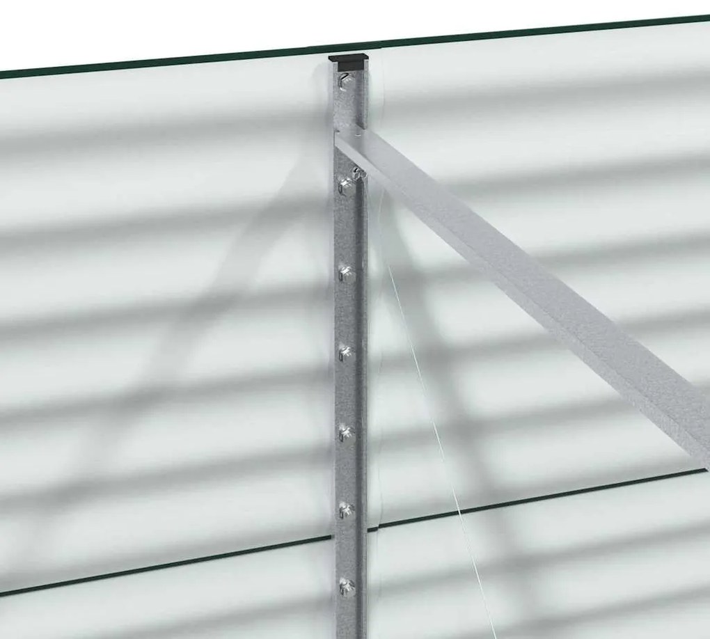 Cama Elevada para Jardim vidaXL Verde 320x80x81 cm em Aço Galvanizado