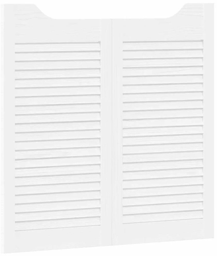 Portas de batente design de persiana 2-Par 80x80 cm branco