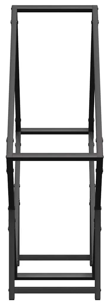 Suporte para lenha 80x25x80 cm aço laminado a frio preto