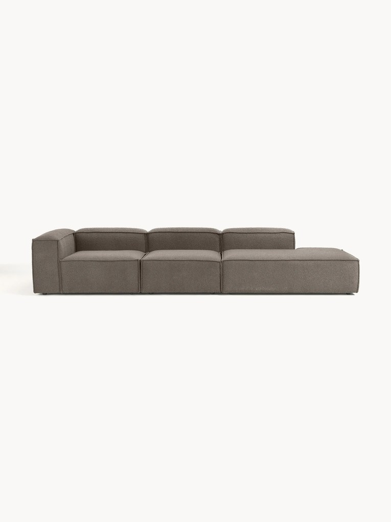 Chaise longue modular XL em bouclé Lennon