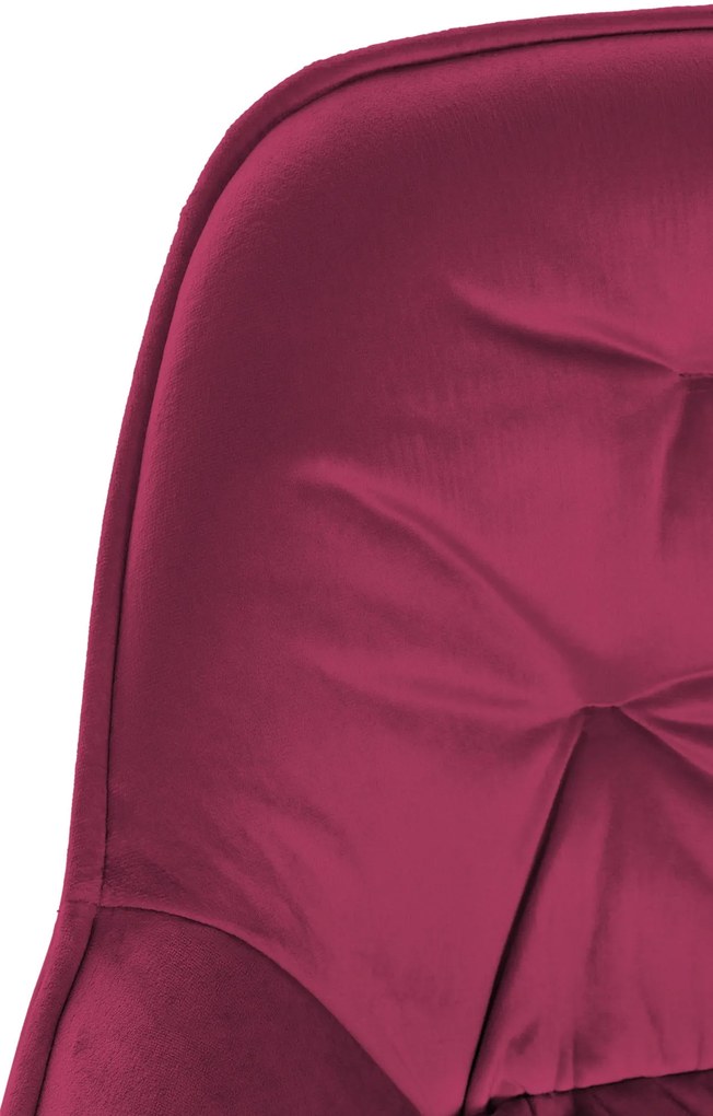 Banco de bar Gibson em veludo e com estrutura preta 54 x 103 x 57,5 cm Roxo