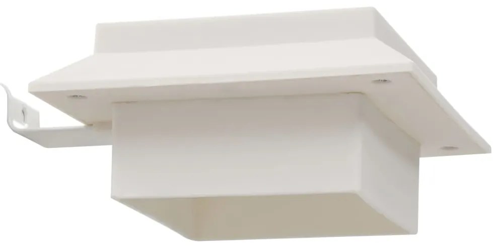 Candeeiro de exterior solar LED 6 pcs branco quadrado 12 cm