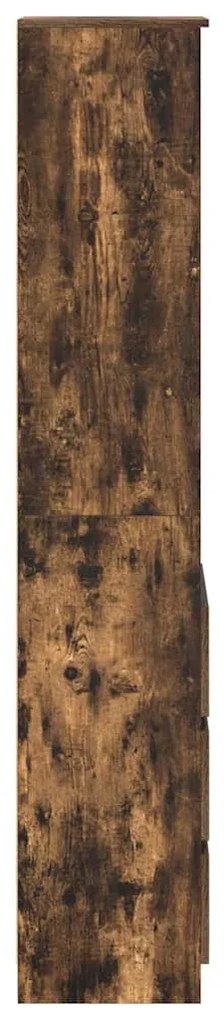 Aparador alto 37,5x35x180cm derivados madeira carvalho fumado