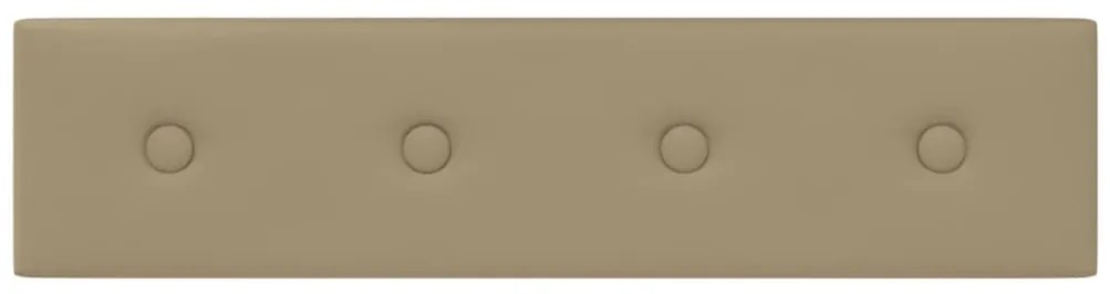 Painel parede 12pcs 60x15cm couro artificial 1,08 m² cappuccino
