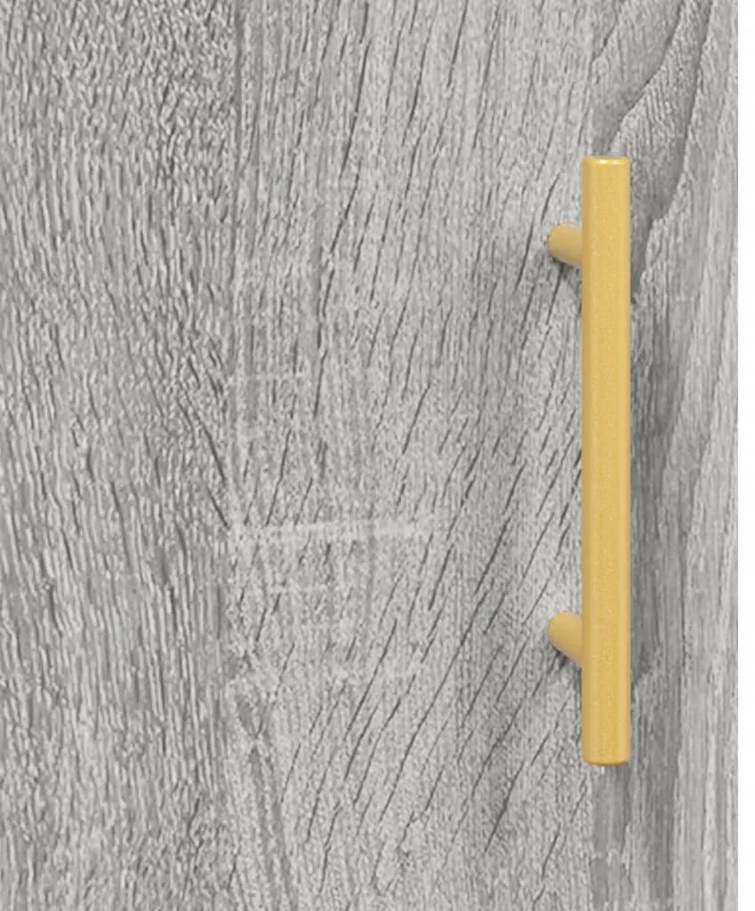 Aparador 69,5x34x90 cm derivados de madeira cinzento sonoma