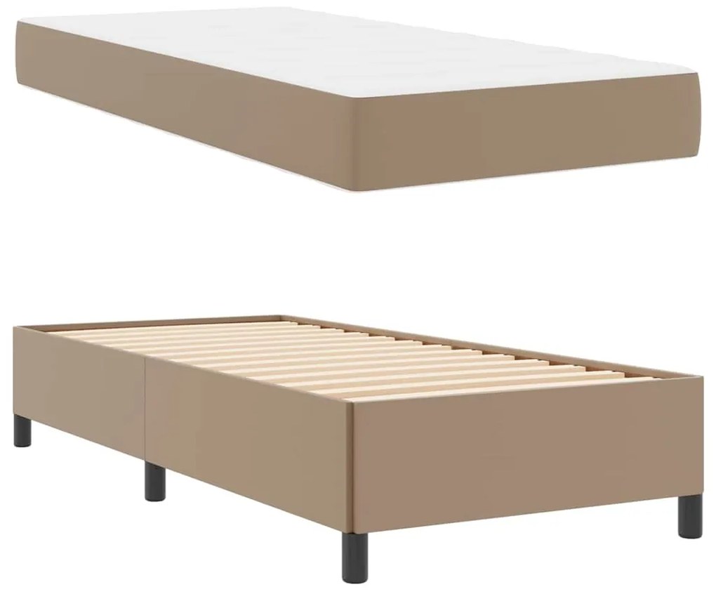 Estrutura de cama com colchão Cappuccino 90 x 190 cm