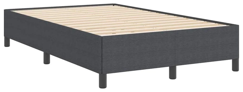 Cama vidaXL Cinza Escuro 120x200 cm Tecido Corduroy