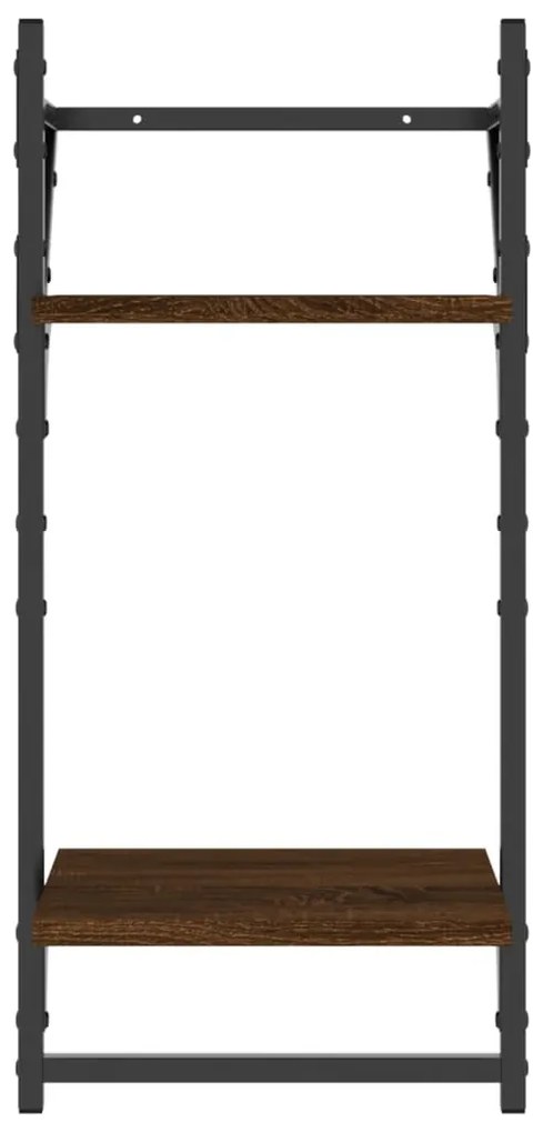 6 pcs prateleiras parede derivados de madeira carvalho castanho