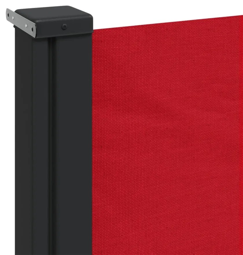 Toldo lateral retrátil 140x500 cm vermelho