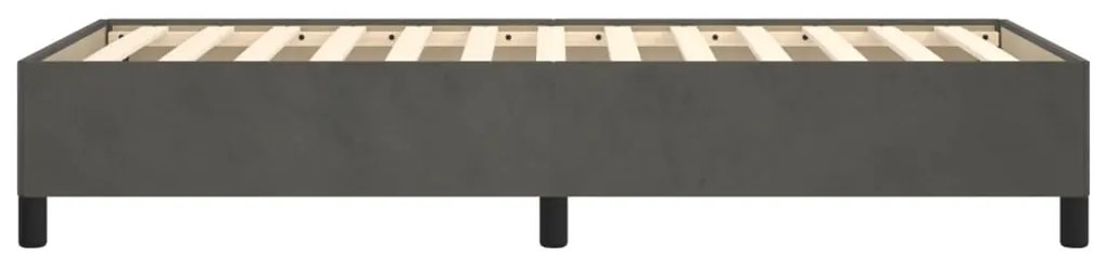 Estrutura de cama sem colchão 80x200 cm veludo cinzento-escuro
