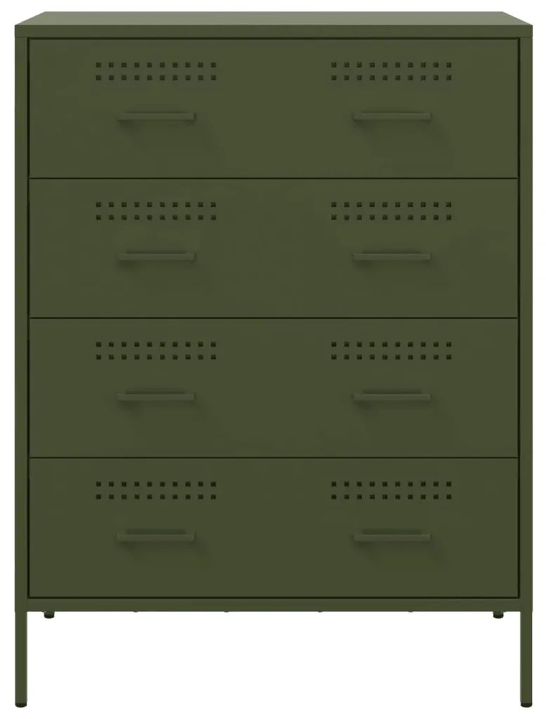 Aparador 68x39x89 cm aço verde-azeitona