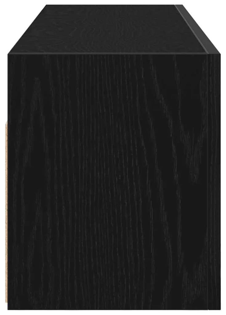 Armário parede p/ casa banho 100x25x30 cm deriv. madeira preto