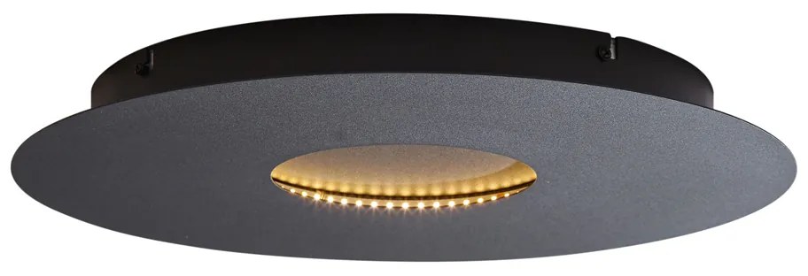Plafon Moderno Preto 40cm incl. LED Regulável em 3 Níveis - Morning Moderno
