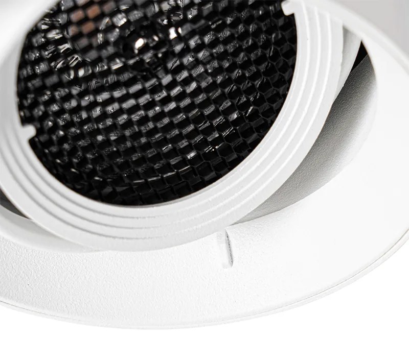 Foco embutido moderno branco GU10 AR70 redondo sem moldura - Oneon Honey Moderno