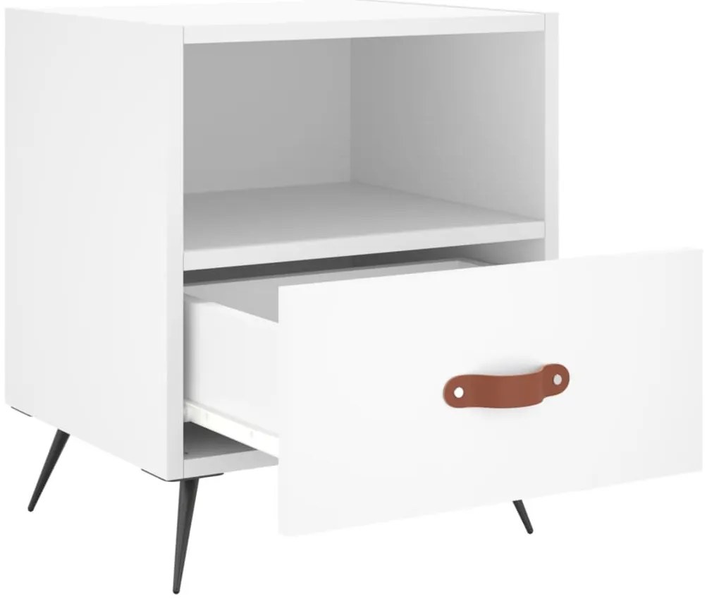 Mesa de cabeceira 40x35x47,5 cm derivados de madeira branco