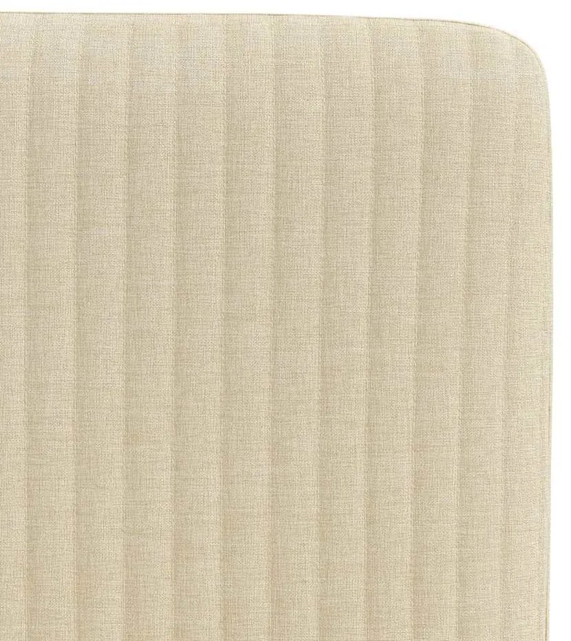 Cadeiras de jantar 6 pcs tecido cor creme