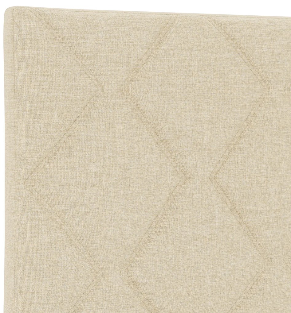 Cabeceira Design de Blocos de Diamante Creme 200 cm Tecido