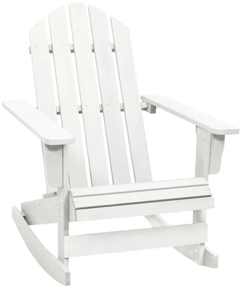 Cadeira de baloiço para jardim madeira branco