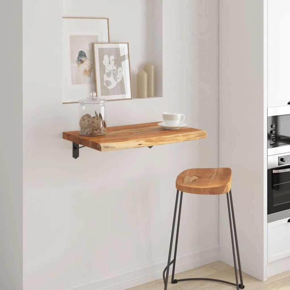 vidaXL Prateleira de parede retangular 70x40x2,5 cm acácia maciça