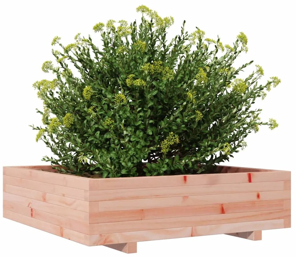 Vaso/floreira de jardim 90x90x26,5 cm madeira de douglas maciça