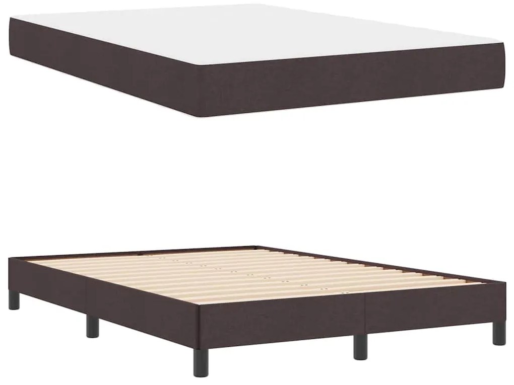Cama Box Outros Castanho escuro 160 x 200 cm tecido