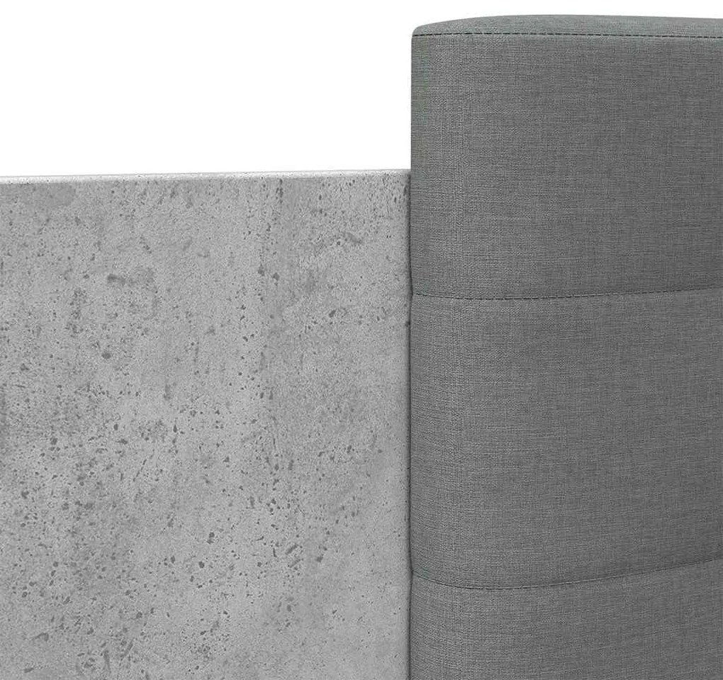 Estrutura de cama c/ cabeceira derivados madeira cinza-cimento