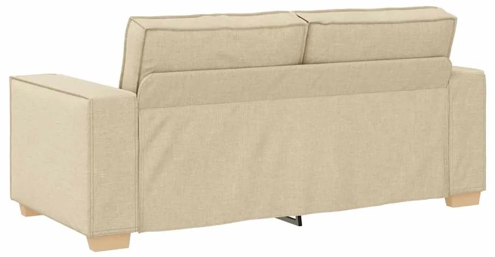 Sofá de 2 lugares em tecido creme 140 cm