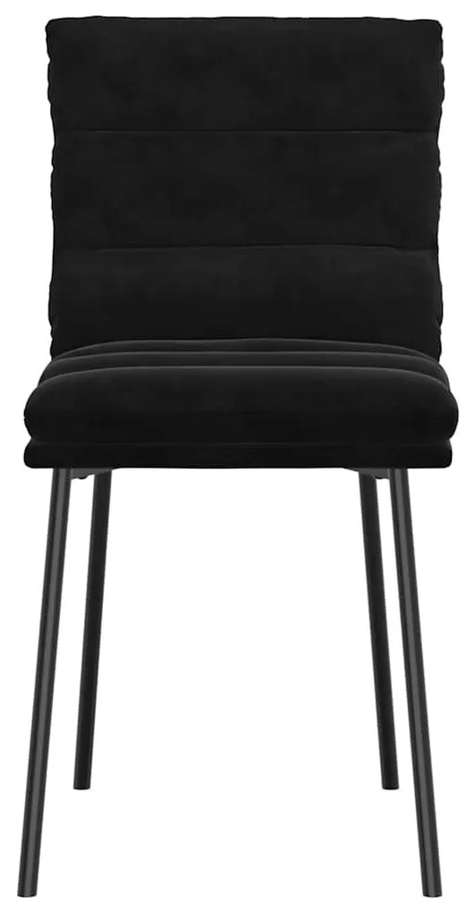 Cadeiras de jantar 2 pcs veludo preto