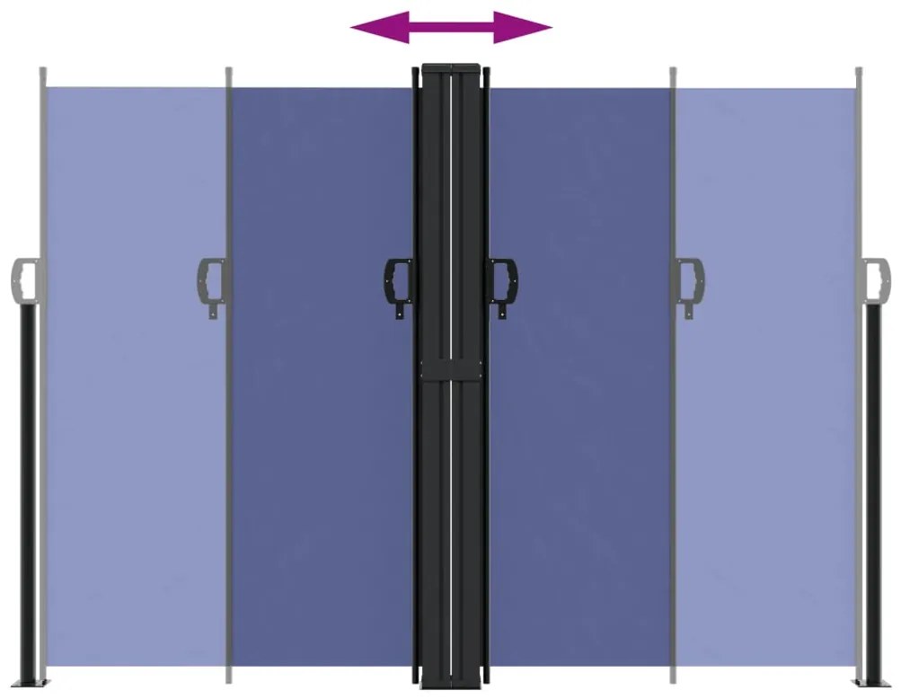 Toldo lateral retrátil 180x1200 cm azul