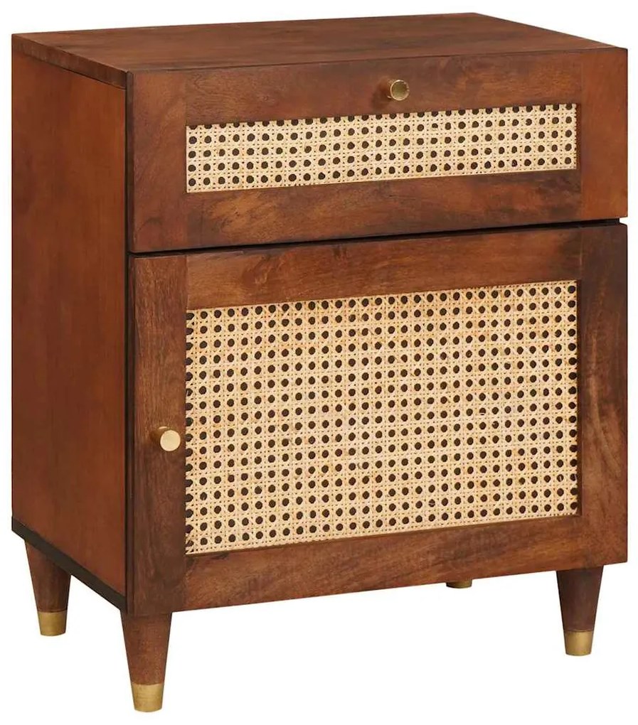 vidaXL Mesas de cabeceira 50 x 33 x 60 cm Madeira de manga maciça