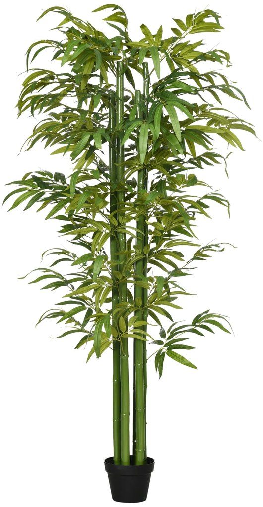 HOMCOM Planta Artificial Bambu em Vaso 180cm Bambu Artificial para Int