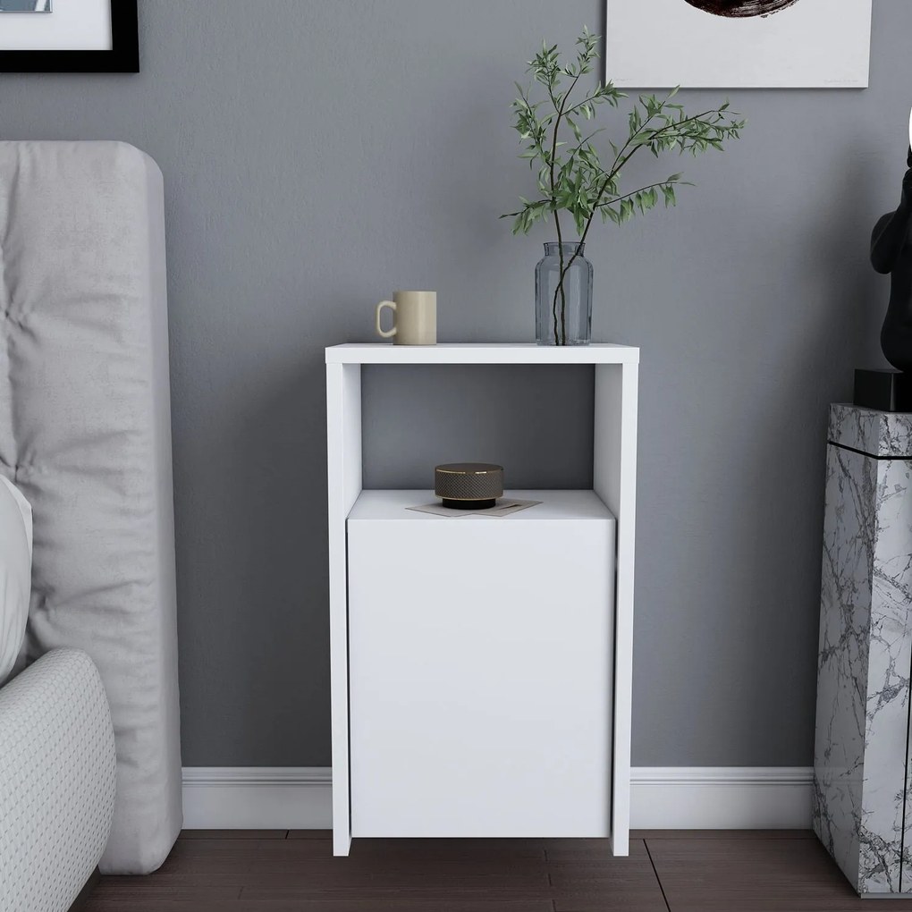 Mesa de Cabeceira Carlin – Branco – 36 cm x 25,3 cm x 61,4 cm