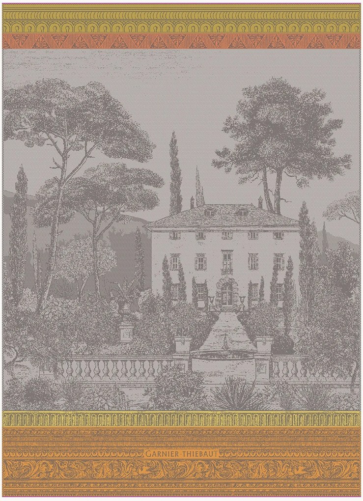 Panos de cozinha jacquard Palazzina Tor Sepia, conjunto de 4