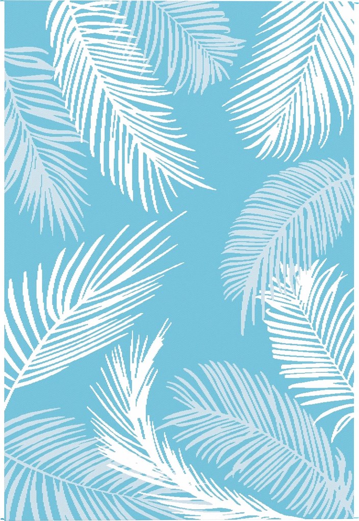 Outsunny Tapete Exterior Reversível Robusto Resistente às Intempéries com Saco de Transporte e Âncoras de Solo 274 x 182 cm Azul-claro+Branco | Aosom Portugal