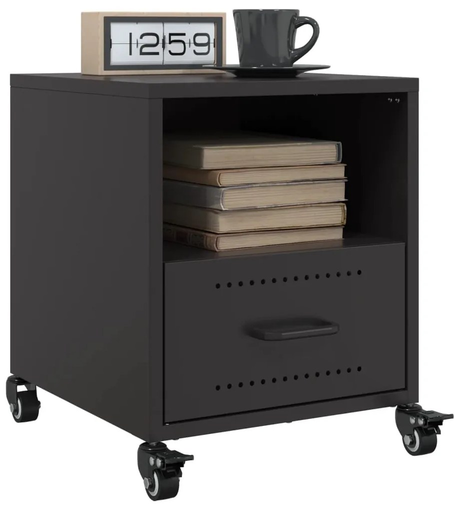 Mesa de cabeceira 36x39x43,5 cm aço preto