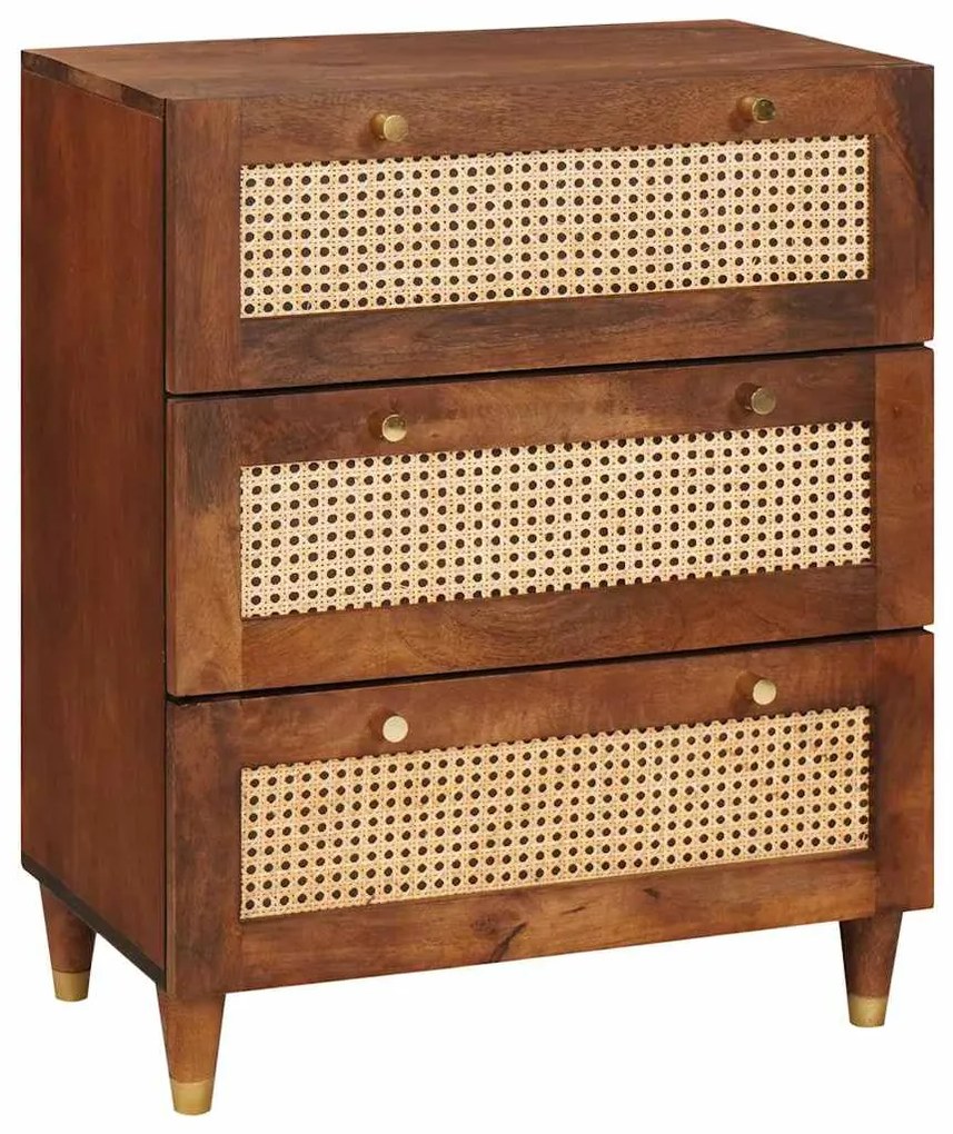 vidaXL Buffet Castanho 60 x 33 x 75 cm Madeira de manga maciça