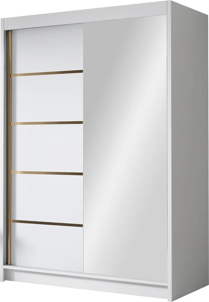 Roupeiro Closico 188, Branco, 200x120x58cm, 98 kg, Portas para roupeiro: Deslizante