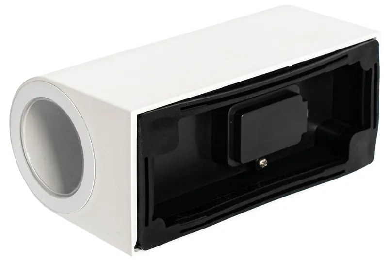 Candeeiro de parede exterior moderno branco plástico oval 2 luzes - Baleno Moderno